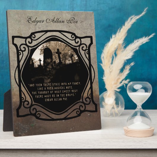 Plaque Photo Edgar Allan Poe (Côté)