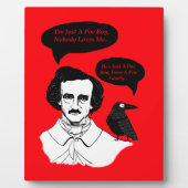 Plaque Photo Edgar Allan Poe Boy et Raven (Devant)