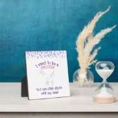 Plaque Photo Edgy Unicorn avec arc en ciel et Confetti Funny (Insitu)
