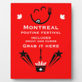 Plaque Photo Editable Canadian Poutine Festival (Devant)
