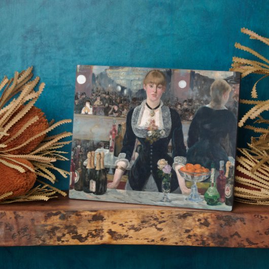 Plaque Photo Edouard Manet's A Bar (Côté)