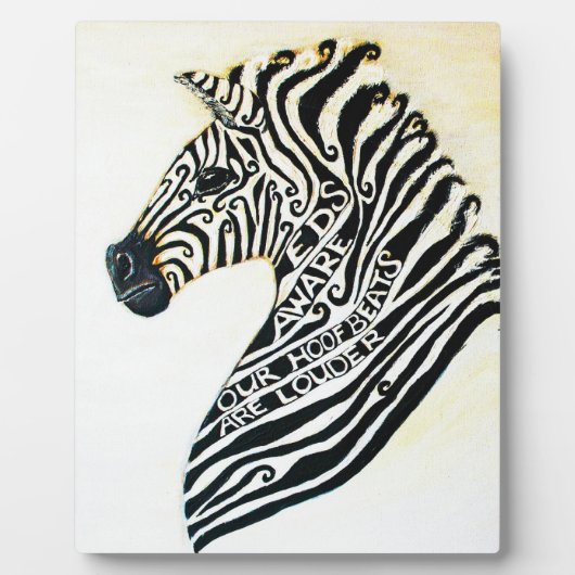 Plaque Photo EDS Art Zebra Avec Easel (Devant)