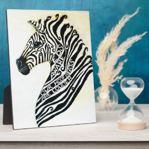 Plaque Photo EDS Art Zebra Avec Easel