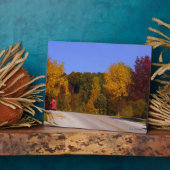 Plaque Photo Egg Harbour, WI automne saison avec chariot (Côté)