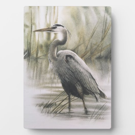 Plaque Photo Egret 5x7 Canva (Devant)