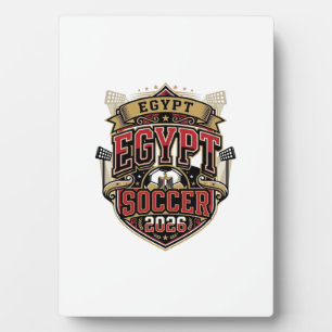 Plaque Photo Égypte Football 2026 Football Gras Typographie Pay