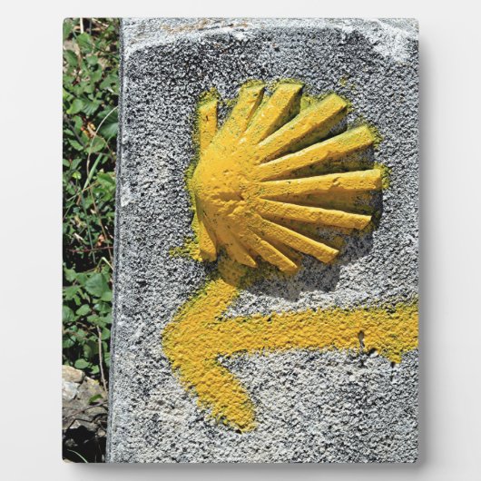 Plaque Photo El Camino de Santiago de Compostela, Espagne, coqu (Devant)