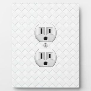 Plaque Photo Electrical Plug Wall Outlet Fun Customize This