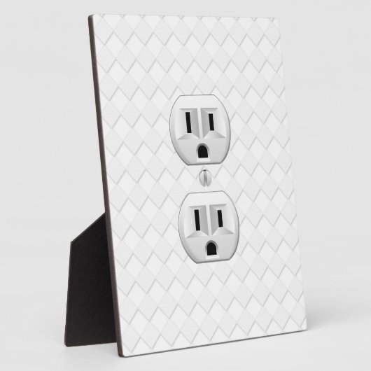 Plaque Photo Electrical Plug Wall Outlet Fun Customize This (Côté)