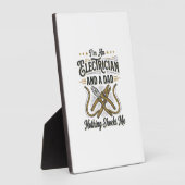 Plaque Photo Electrician Dad Nothing Shocks Me Vintage Shirt De (Côté)