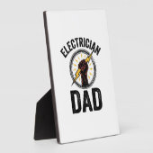 Plaque Photo Electrician Dad Vintage Engraving Vector Shirt Des (Côté)