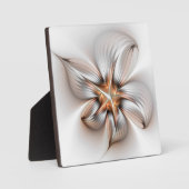 Plaque Photo Élégance florale Art Abstrait fractal moderne (Recto)