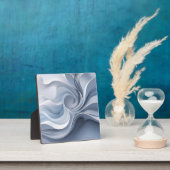 Plaque Photo Elégance spirale - Art Vortex Abstrait en bleu dou (Insitu)