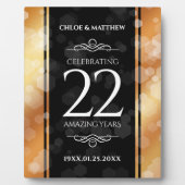 Plaque Photo Élégant 22e anniversaire de Mariage de cuivre (Devant)