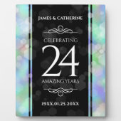 Plaque Photo Elegant 24th Opal Wedding Anniversary Celebration (Devant)