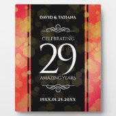 Plaque Photo Élégant 29e anniversaire du Mariage Garnet (Devant)