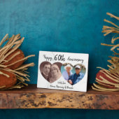 Plaque Photo Élégant | 2 cœurs Photo | Noces de mariage (Côté)