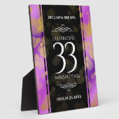 Plaque Photo Élégant 33e anniversaire du Mariage Améthyste (Côté)