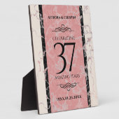 Plaque Photo Élégant 37e anniversaire du Mariage Alabaster (Côté)