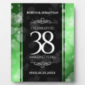 Plaque Photo Élégant 38e anniversaire du Mariage Emeraude (Devant)