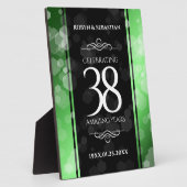 Plaque Photo Élégant 38e anniversaire du Mariage Emeraude (Côté)