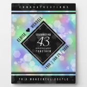 Plaque Photo Elegant 43rd Opal Wedding Anniversary Celebration (Devant)
