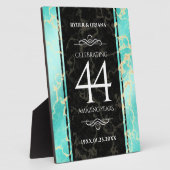 Plaque Photo Élégant 44ème anniversaire de Mariage turquoise (Côté)