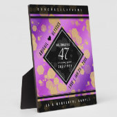 Plaque Photo Élégant 47e anniversaire du Mariage Améthyste (Côté)