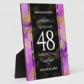 Plaque Photo Élégant 48e anniversaire de Mariage d'Améthyste (Côté)