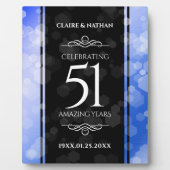 Plaque Photo Élégant 51e anniversaire de Mariage Sapphire (Devant)