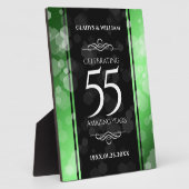 Plaque Photo Élégant 55e anniversaire de Mariage d'émeraude (Côté)