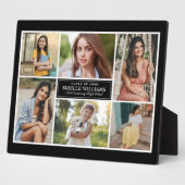 Plaque Photo Élégant 6 Photo Black Graduation Collage (Côté)