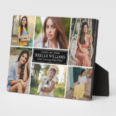 Plaque Photo Élégant 6 photo collage de graduation (Côté)