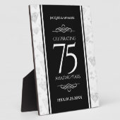 Plaque Photo Élégant 75e anniversaire de Mariage de diamant (Côté)