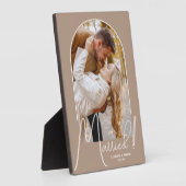 Plaque Photo Elégant Arc Mariage photo Beige (Côté)