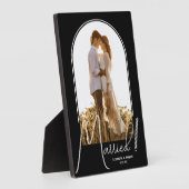 Plaque Photo Elégant Arc Mariage photo noir (Côté)