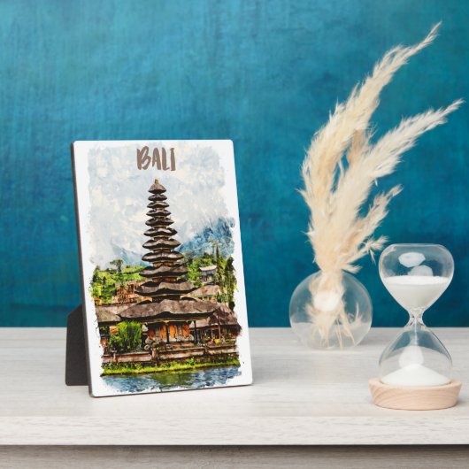 Plaque Photo Elégant Bali Indonésie Ulun Danu Beratan (Côté)