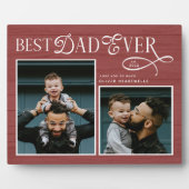 Plaque Photo Elegant Best Dad Ever Photo Red (Devant)