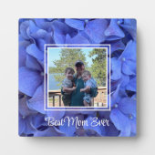 Plaque Photo Elégant bleu perwinkle hydrangée florale (Devant)