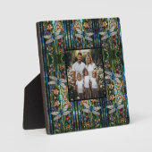 Plaque Photo Elégant boho Dragonfly floral tache photo (Recto)