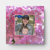 Plaque Photo Élégant boho rose florales fleurs hydrangées (Devant)