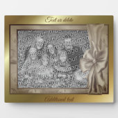 Plaque Photo Elégant Bow Satin Brown Créez votre propre photo (Devant)