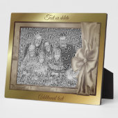 Plaque Photo Elégant Bow Satin Brown Créez votre propre photo (Côté)