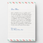 Plaque Photo Élégant Carnet manuscrit lettre d'amour message (Devant)