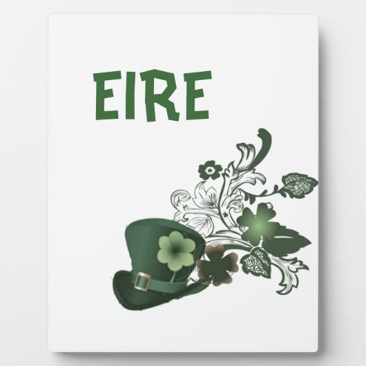 Plaque Photo Élégant Casquette Shamrock (Devant)