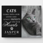 Plaque Photo Elegant Cat Memorial Photo & Citation (Devant)