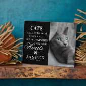 Plaque Photo Elegant Cat Memorial Photo & Citation (Côté)