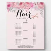 Plaque Photo Elégant ciseaux d'or rose cervices coiffeur (Devant)