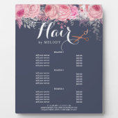 Plaque Photo Elégant ciseaux d'or rose cervices coiffeur (Devant)