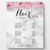 Plaque Photo Elégant ciseaux d'or rose cervices coiffeur (Devant)